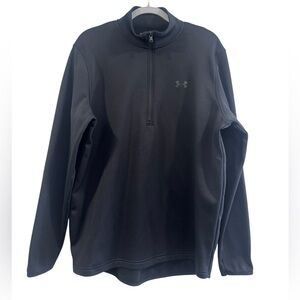 Under Armour Men's Black Performance Pullover Half Zip Up Cold Gear Large
